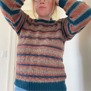 Striped Multicolor Women's wool Sweater